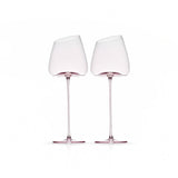 Flamingo Sculpted Bordeaux Glass Set