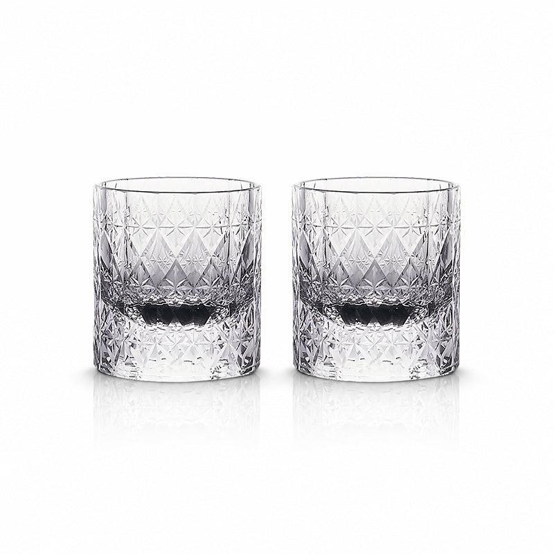 Dazzle - Silver Lining Whiskey Rock Glass Set 2pcs