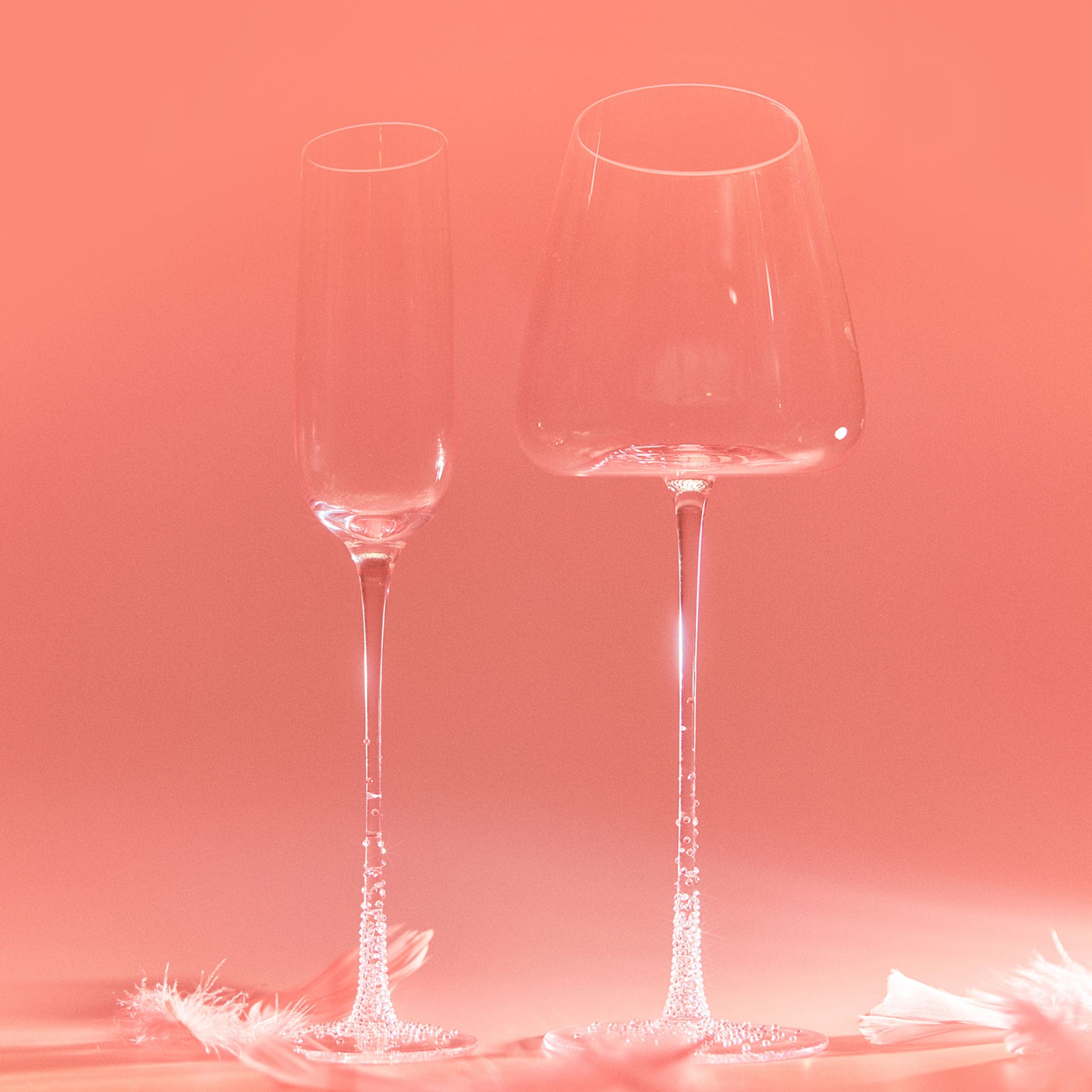 Bordeaux Hump Glass - 3rd Anniversary 2pcs