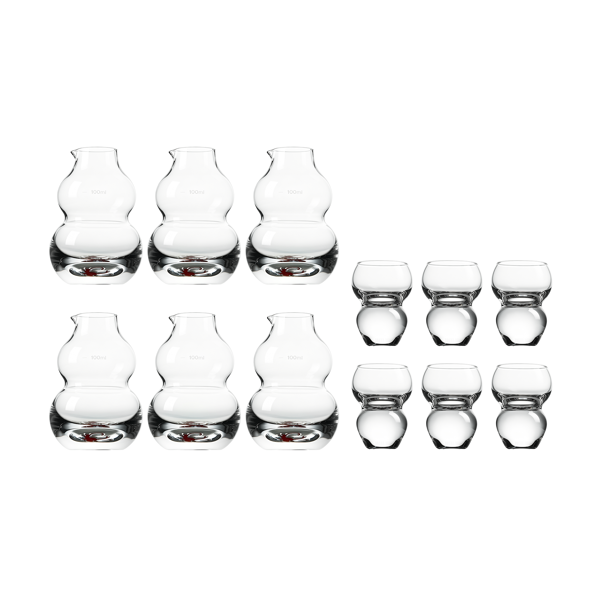 Auspicious Gourd Chinese Baijiu Glass Set
