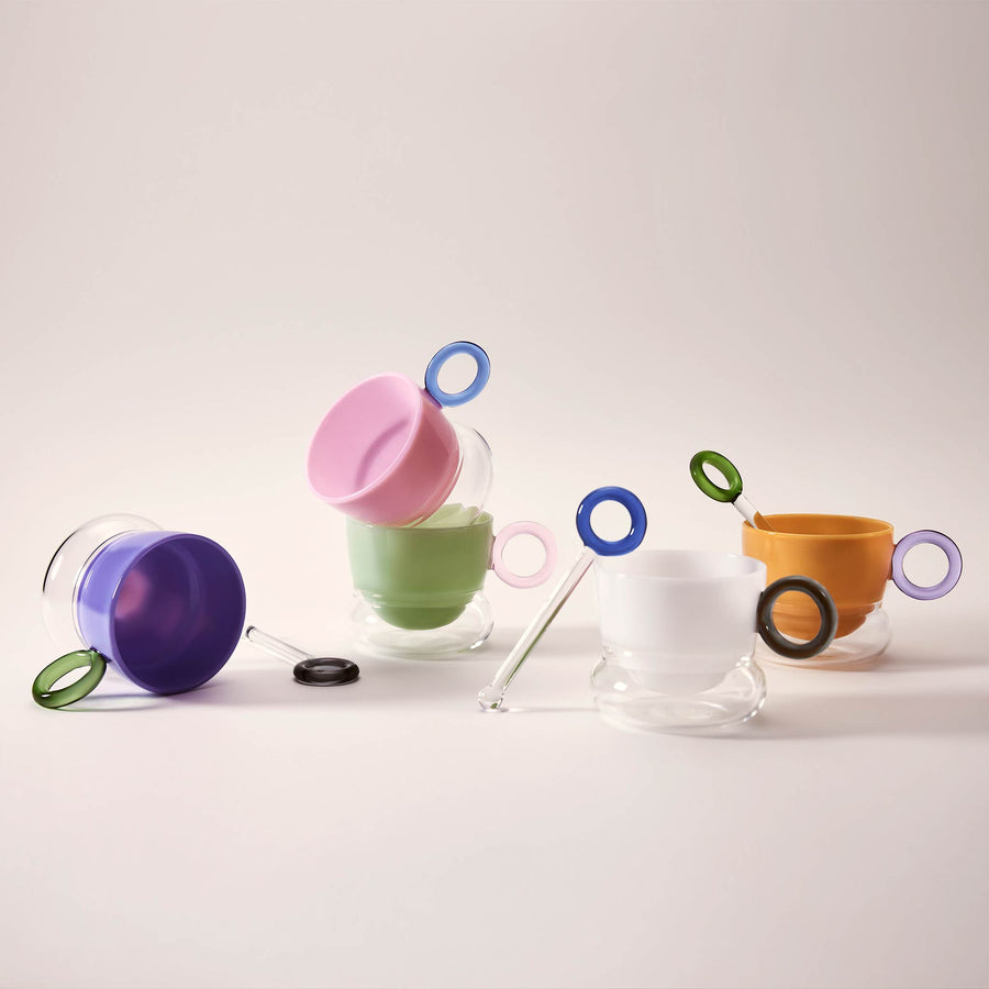 Ciambelle Opaline Glass Teacup
