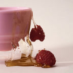 Close-up of Ciambelle Opaline showing glass clarity, jade texture, and refined handle detail