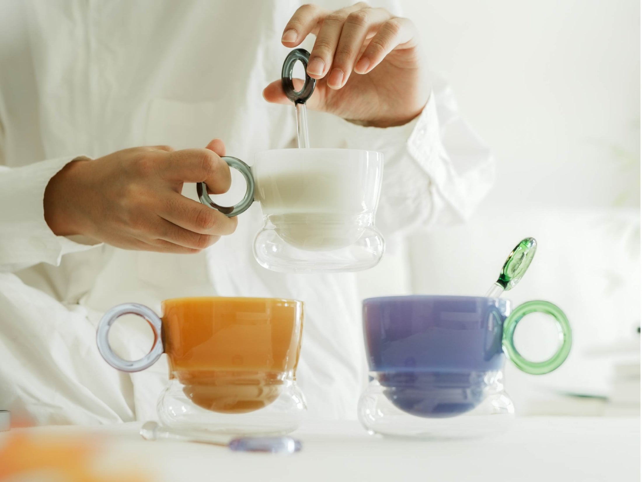 Ciambelle Opaline styled for a quiet coffee ritual with a playful dessert-inspired mood