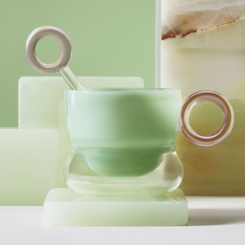 Ciambelle Opaline styled for a quiet coffee ritual with a playful dessert-inspired mood