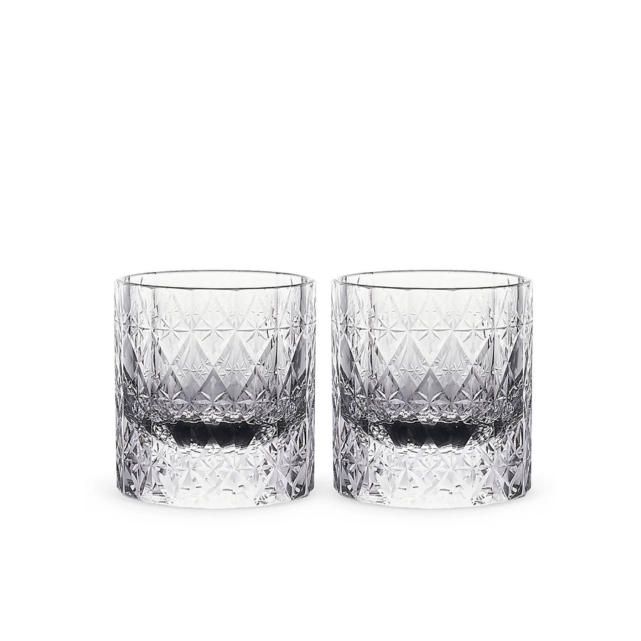 Dazzle - Silver Lining Whiskey Rock Glass Set 2pcs