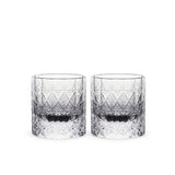 Dazzle Crystal whiskey glass in soft light with deep-cut facets and brilliant reflective detail