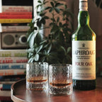 Dazzle Crystal whiskey glass styled for a quiet whiskey ritual with bright reflections and a heavy base