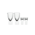 MU16 Du Kang Collection Persimmon Auspice Chinese Baijiu Glass Set with crystal glass design