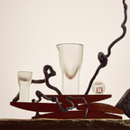 Persimmon inspired baijiu glass set styled for elegant Chinese celebrations and gatherings