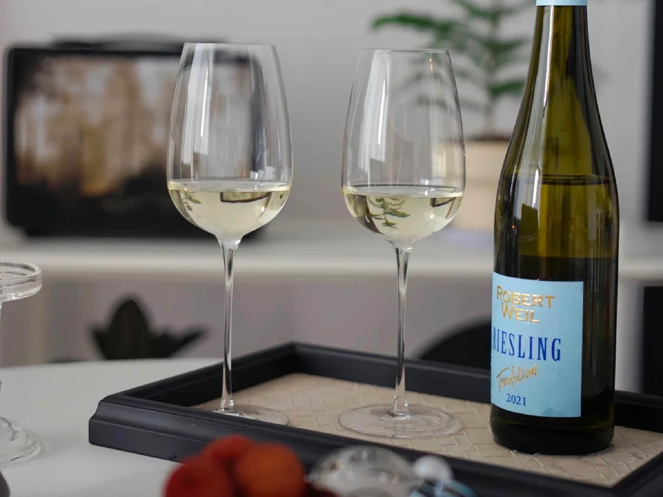 Sommelier riesling glass set styled for a quiet tasting ritual with a balanced and elegant crystal form