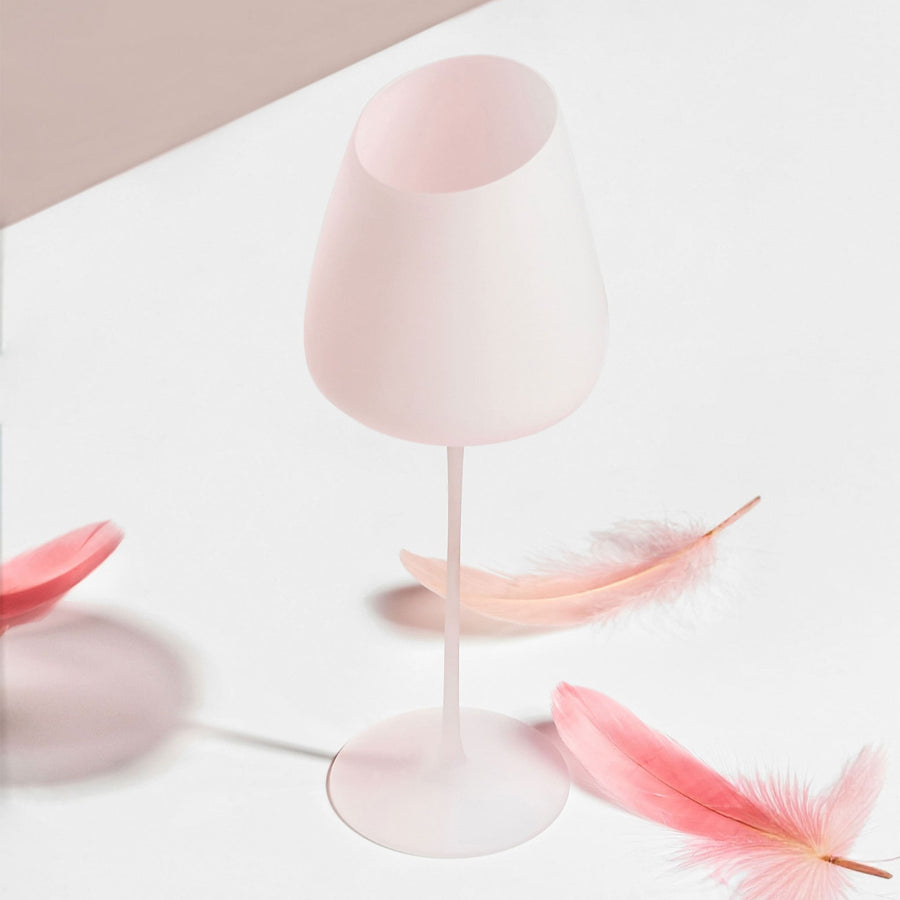 Flamingo Sculpted Bordeaux Glass Set