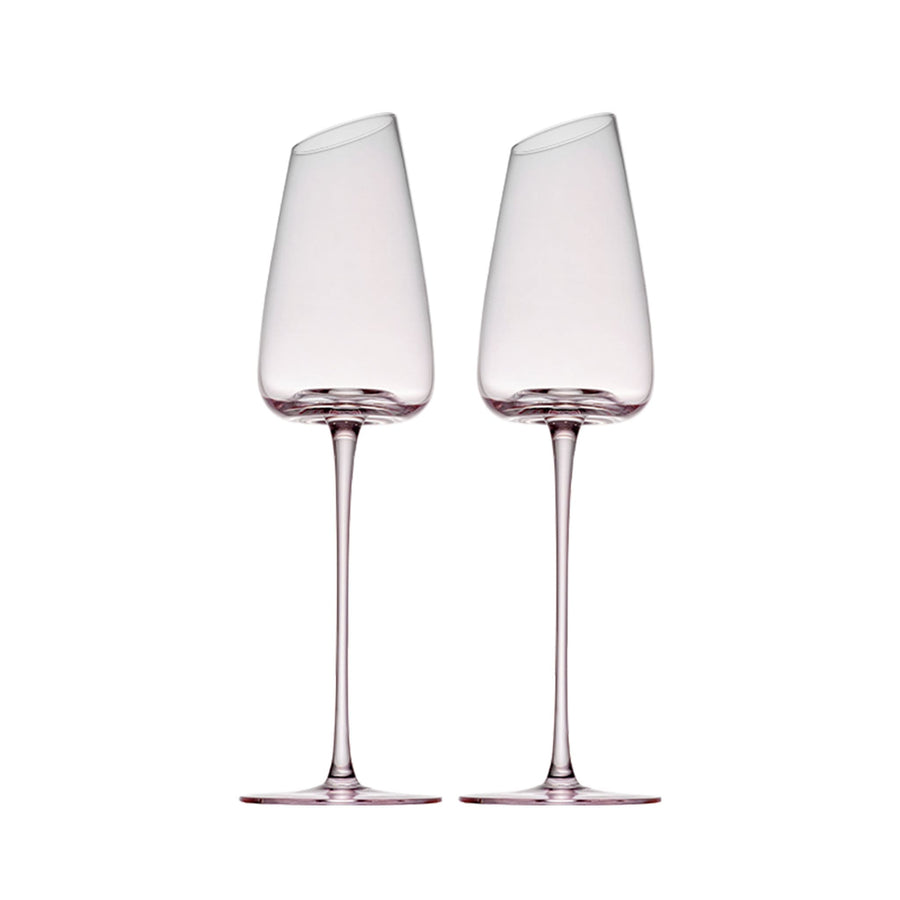 Flamingo Sculpted Tulip Glass Set