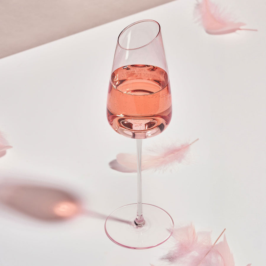 Flamingo Sculpted Tulip Glass Set