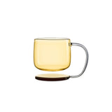 Close-up of Jelly Float showing high borosilicate glass, thick handle, and weighted floating base detail