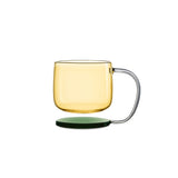 Close-up of Jelly Float showing high borosilicate glass, thick handle, and weighted floating base detail