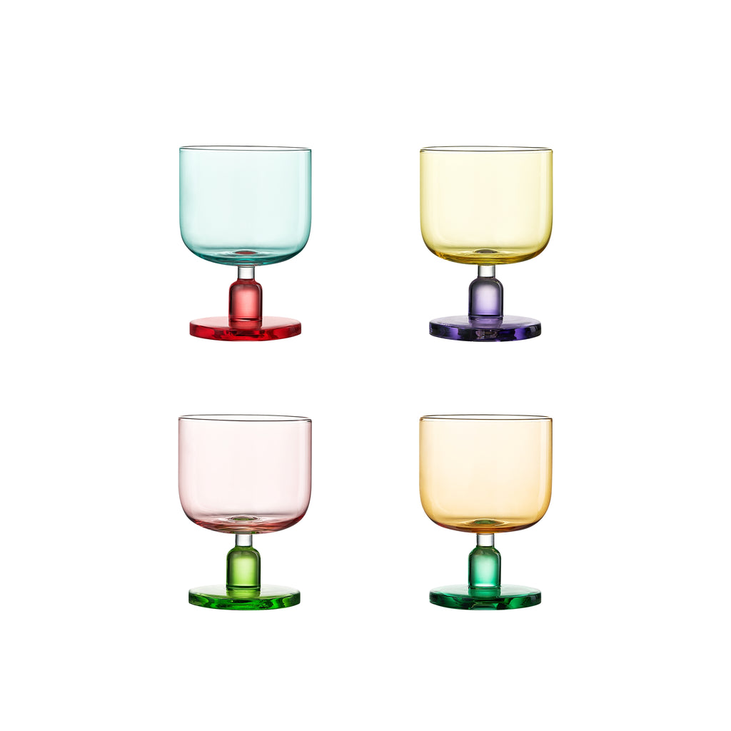 Jelly-inspired glass in soft light with a rounded sculptural silhouette and transparent color