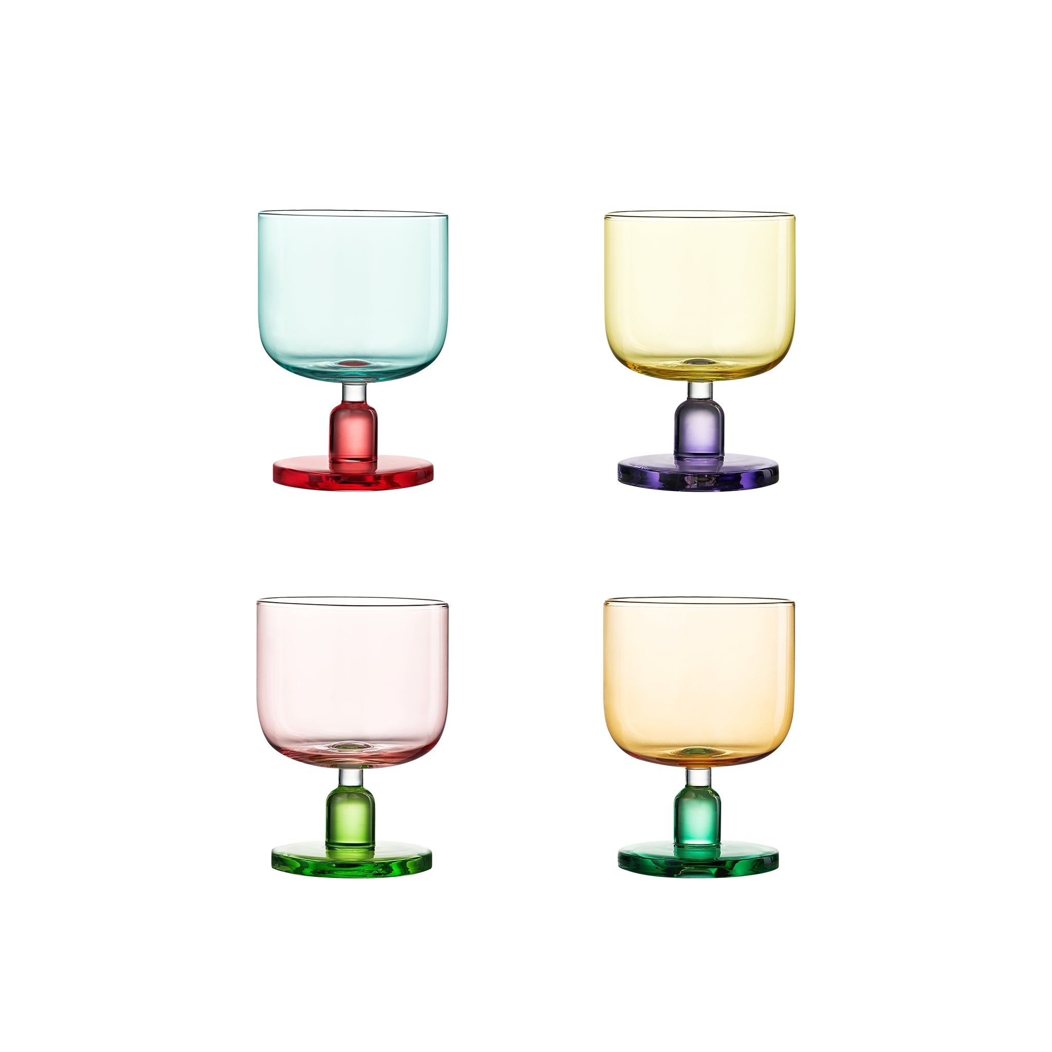 Jelly-inspired glass in soft light with a rounded sculptural silhouette and transparent color
