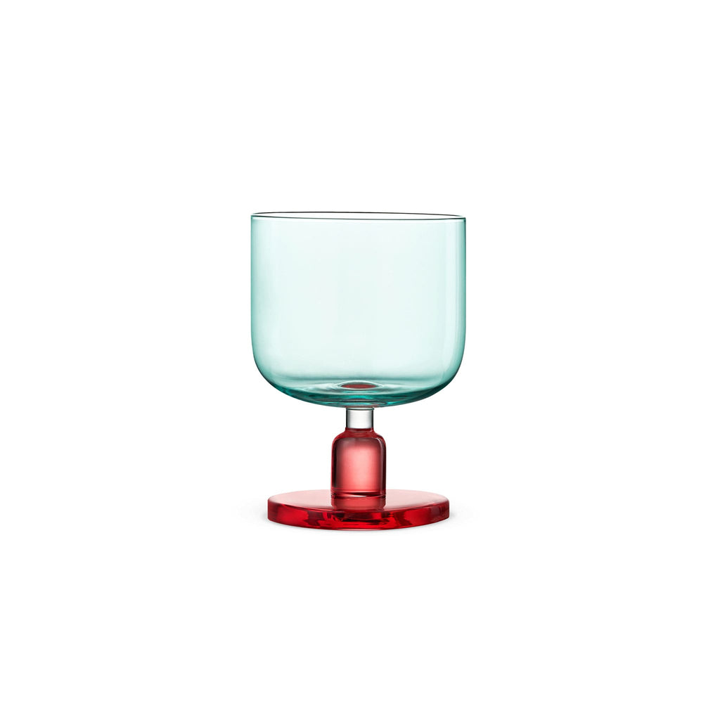Jelly-inspired glass in soft light with a rounded sculptural silhouette and transparent color