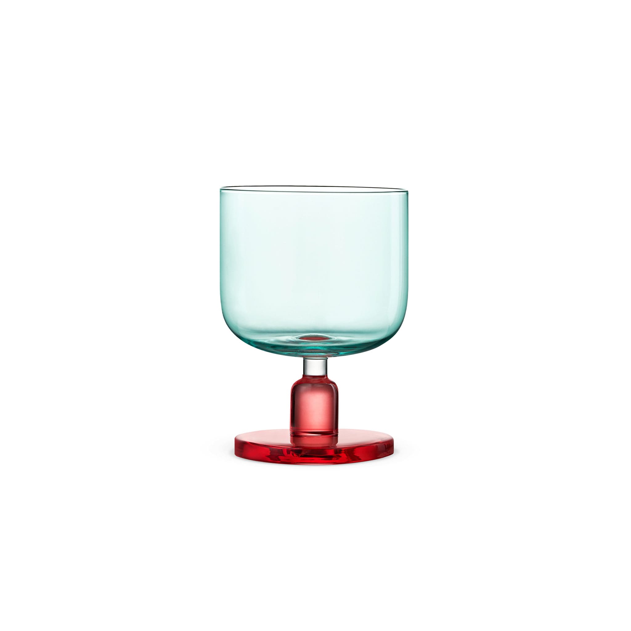 Jelly-inspired glass in soft light with a rounded sculptural silhouette and transparent color