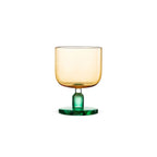 Jelly-inspired glass in soft light with a rounded sculptural silhouette and transparent color