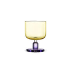 Jelly-inspired glass in soft light with a rounded sculptural silhouette and transparent color