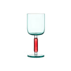 Close-up of Crystal Drinking Glasses Jelly showing transparent glass color, sculptural stem, and thickened base detail
