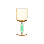 Close-up of Crystal Drinking Glasses Jelly showing transparent glass color, sculptural stem, and thickened base detail