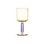 Close-up of Crystal Drinking Glasses Jelly showing transparent glass color, sculptural stem, and thickened base detail