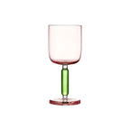 Close-up of Crystal Drinking Glasses Jelly showing transparent glass color, sculptural stem, and thickened base detail