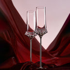 Love Venus Champagne Glass Set styled for a romantic champagne ritual with soft luminous contrast