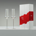 Love Venus Champagne Glass Set styled for a romantic champagne ritual with soft luminous contrast