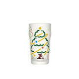 Memphis Milano beer glass in soft light with bold graphic detail and a tall sculptural silhouette