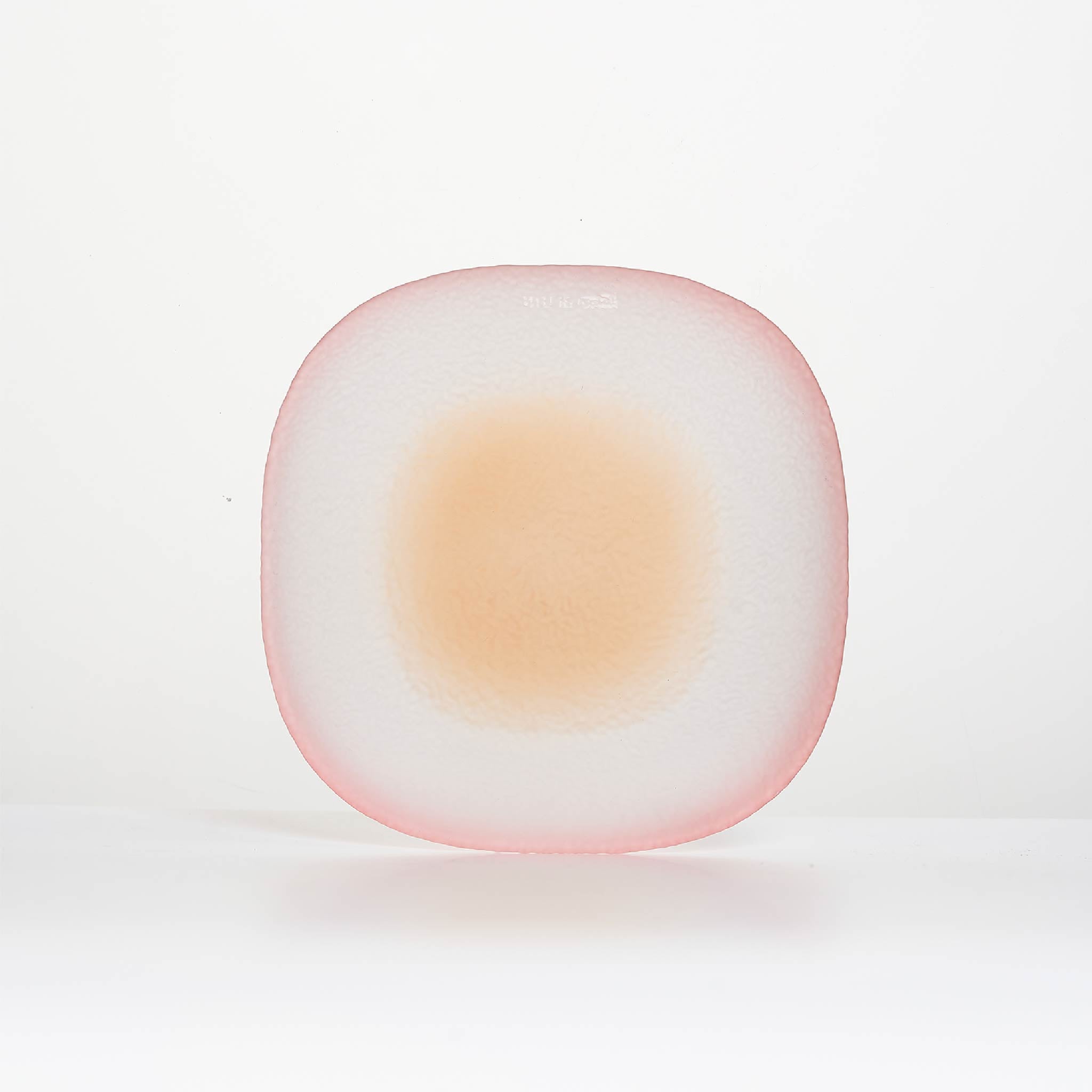 Close-up of Nubi Dessert plate showing matte texture, irregular base pattern, and softly blended color detail