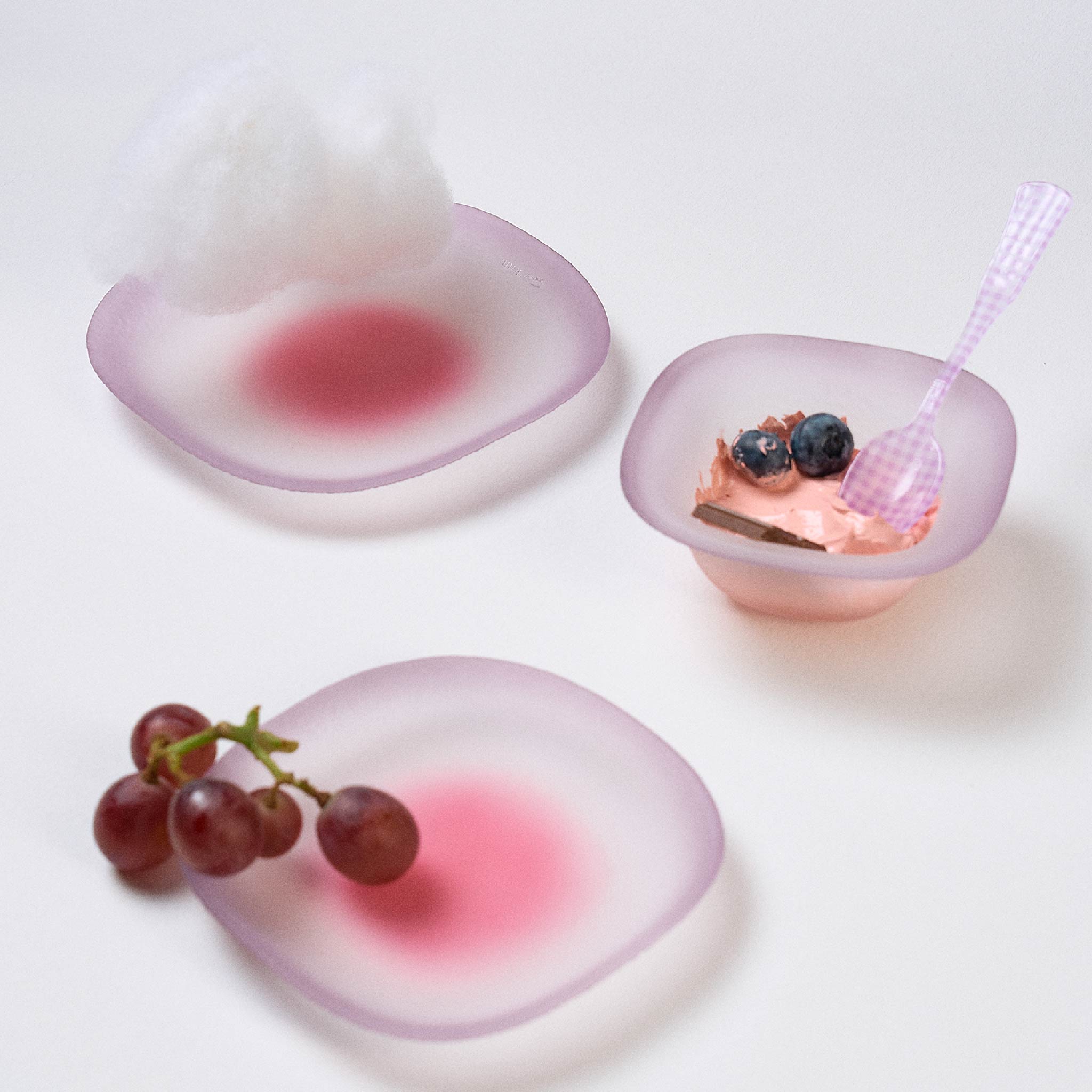 Nubi Dinner plate styled for a quiet dining ritual with a soft cloud-inspired mood