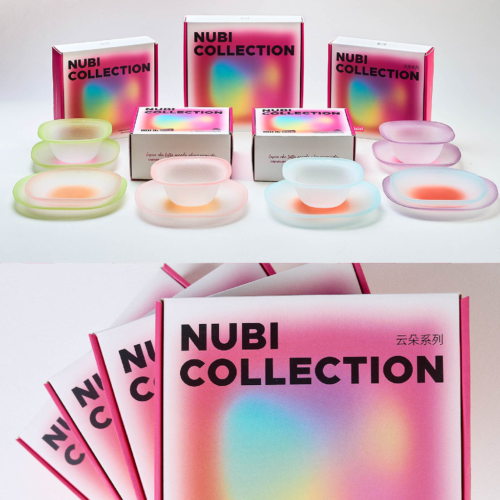Nubi Dinner plate in soft light with a cloud-inspired silhouette and gentle diffused color