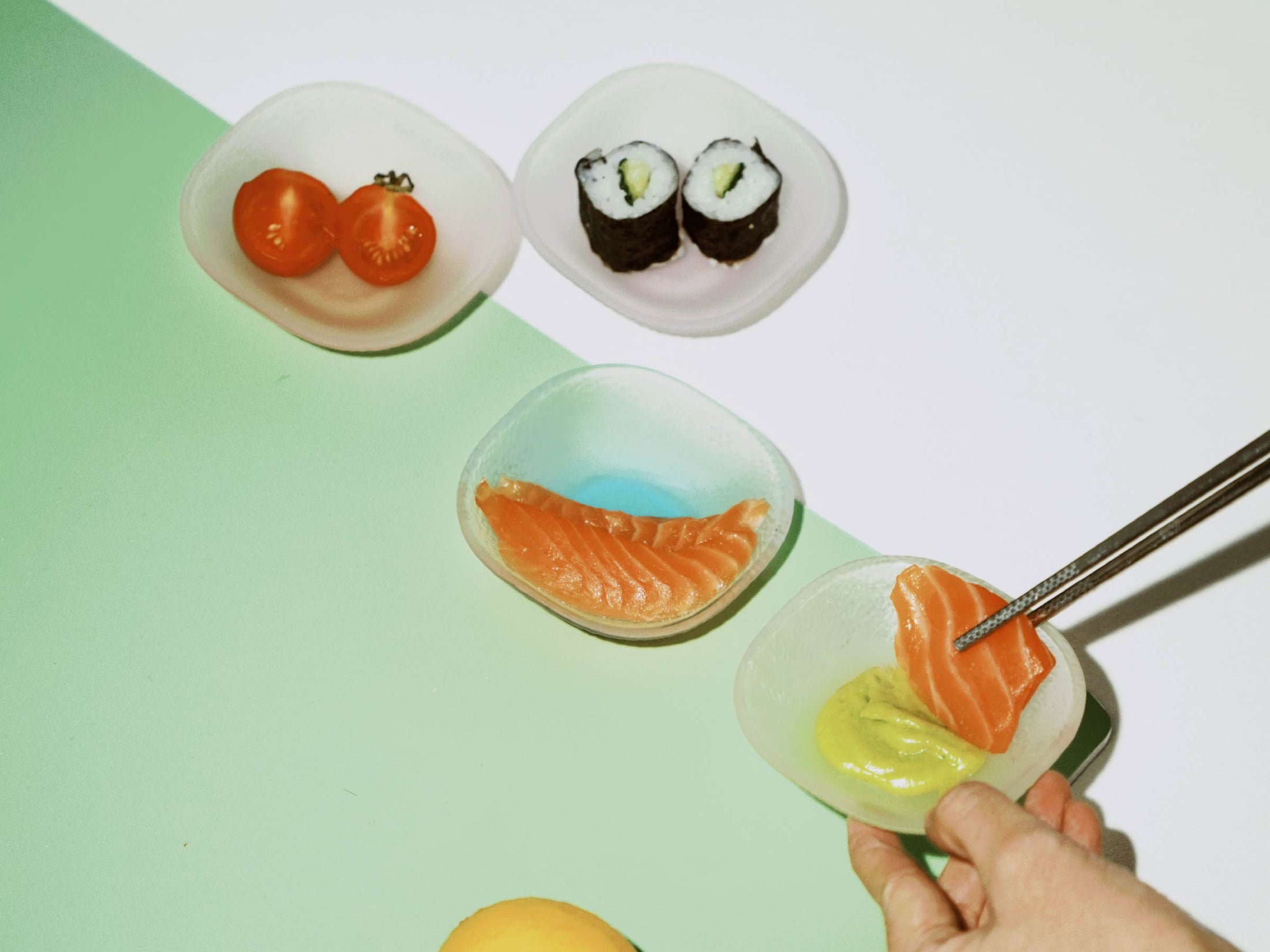 Nubi Dipping Dish Set styled for a quiet dining ritual with a soft cloud-inspired mood