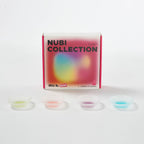 Close-up of Nubi Dipping Dish Set showing matte texture, irregular base pattern, and softly blended color detail