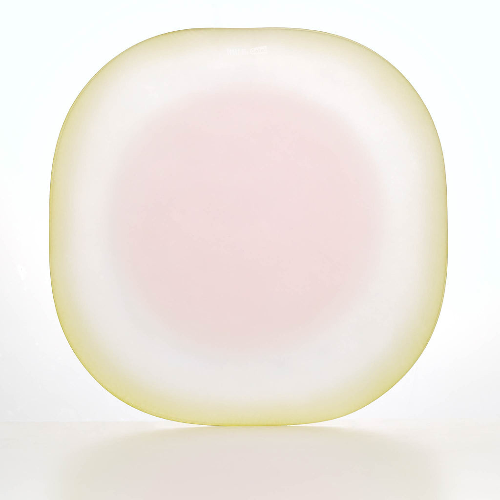 Close-up of Nubi Large Dinner Plate showing matte texture, irregular base pattern, and softly blended color detail