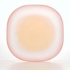 Close-up of Nubi Large Dinner Plate showing matte texture, irregular base pattern, and softly blended color detail