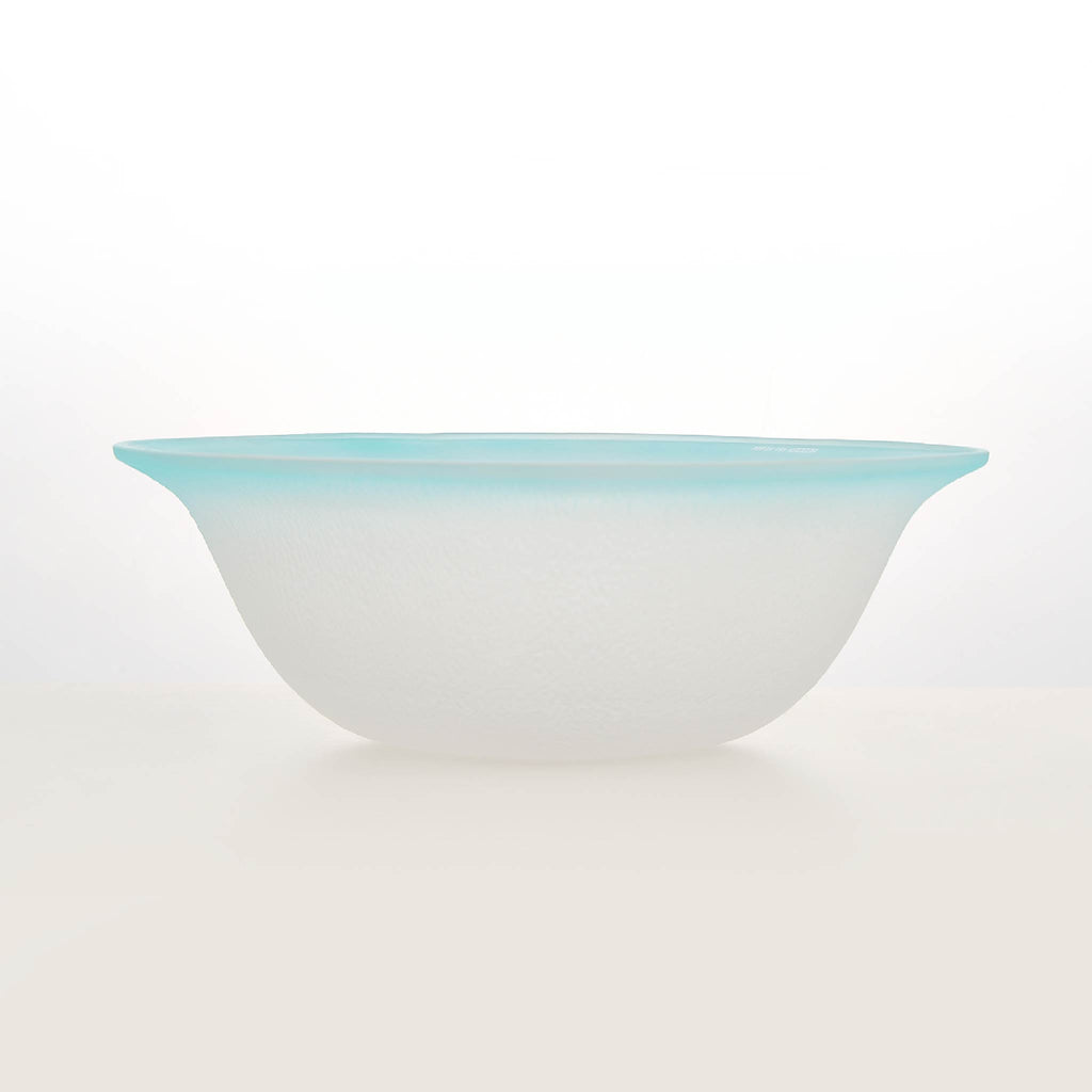 Close-up of Nubi Salad Bowl showing matte texture, irregular base pattern, and softly blended color detail