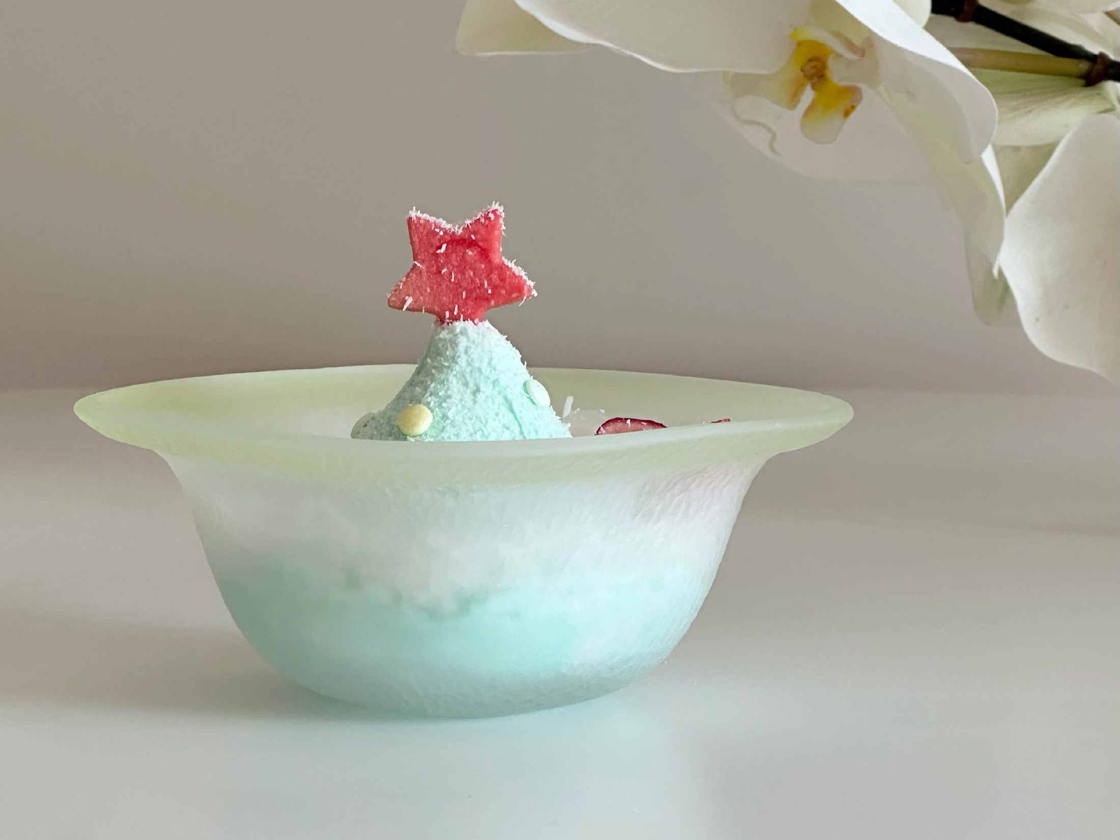 Nubi Yogurt bowl styled for a quiet breakfast or dessert ritual with a soft cloud-inspired mood