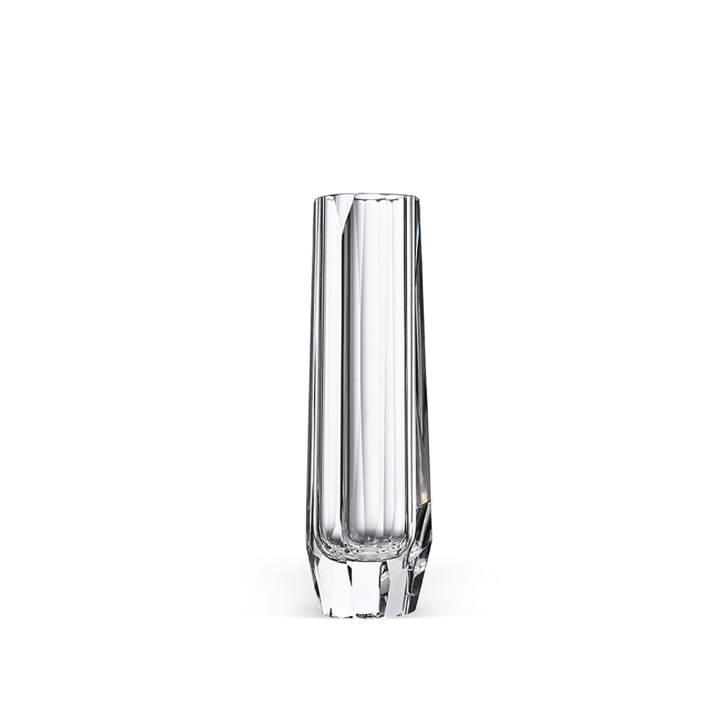 Raw Cullinan Crystal vase in soft light with Cullinan-inspired facets and brilliant reflective detail