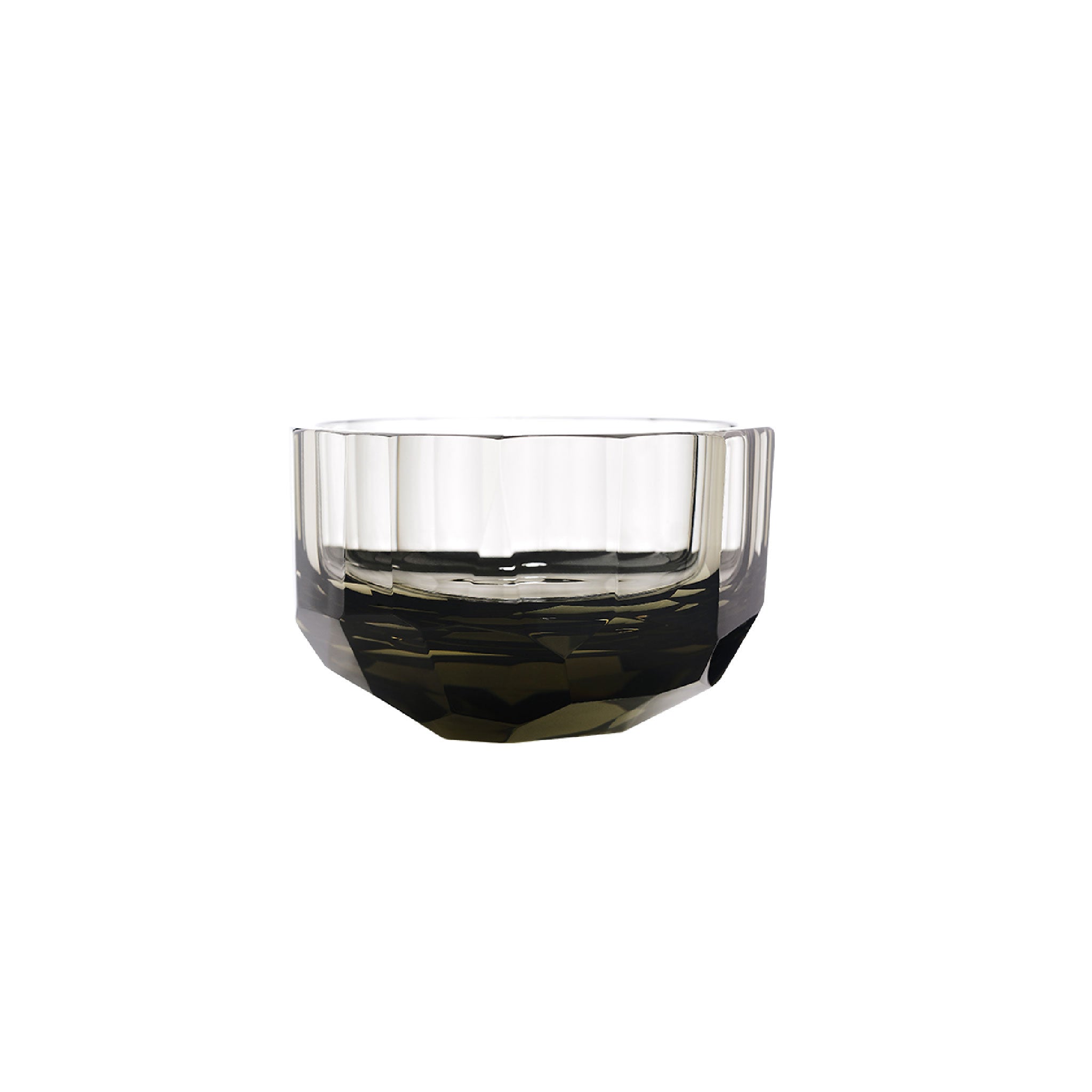 Raw Enigma Crystal tea cup in soft light with raw diamond-inspired facets and brilliant reflective detail