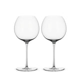 Wine tasting glass set in soft light with a golden ratio silhouette and refined crystal clarity